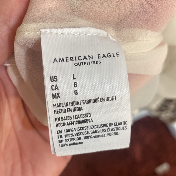 NWOT AMERICAN EAGLE 🦅 animal print midi halter dress size L - Picture 6 of 7